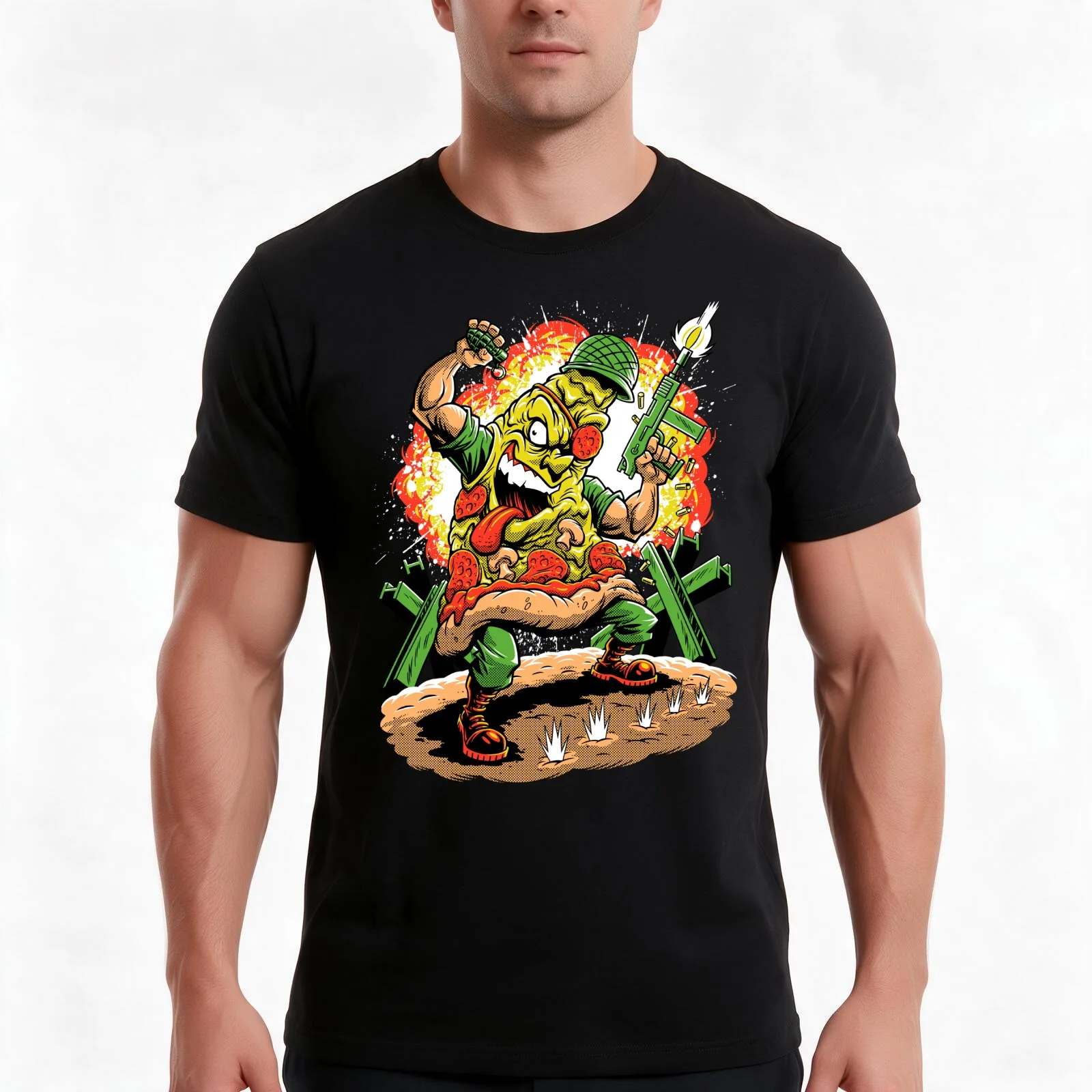 PRIVATE PIZZA! T-Shirt Summer Casual Cotton Tee Oversized Streetwear Tops Vintage Graphic Print Loose Fit Short Sleeve