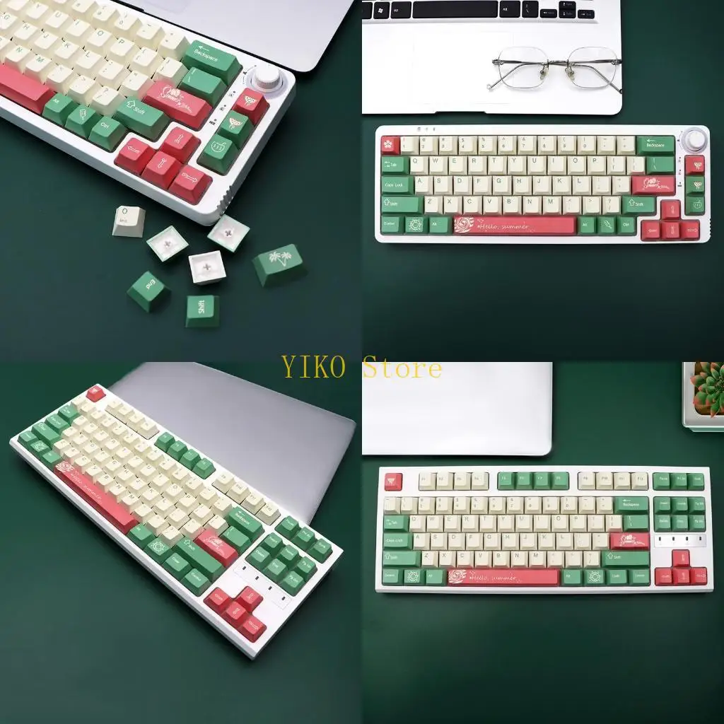 

K32C Cherry Profile Keycaps For 136 Keys MX Switches GK61/ 64/ 68 104 108 Dye Sublimation English for Key Cap Chalk C