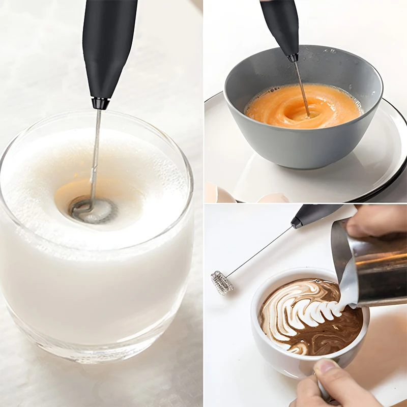 Frother นมไฟฟ้า USB Charger Foam ผสมเครื่องดื่มกาแฟ Frothing Wand 3โหมดแบบพกพามือถือ Foamer เครื่องมือ