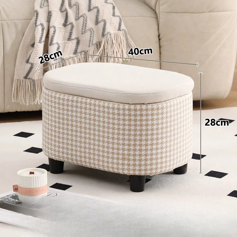 Minimalist Foot Stool Nordic Elegant Lounge Office Foot Stool Dressing Tble Portable Foot Rest Under