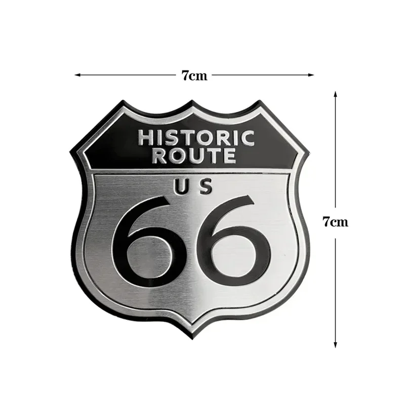 Car Sticker Trunk Body Badge Decoration for Historic Route 66 Logo Cadillac CTS SRX Escalade Rear 3D Emblem Decal Accessories