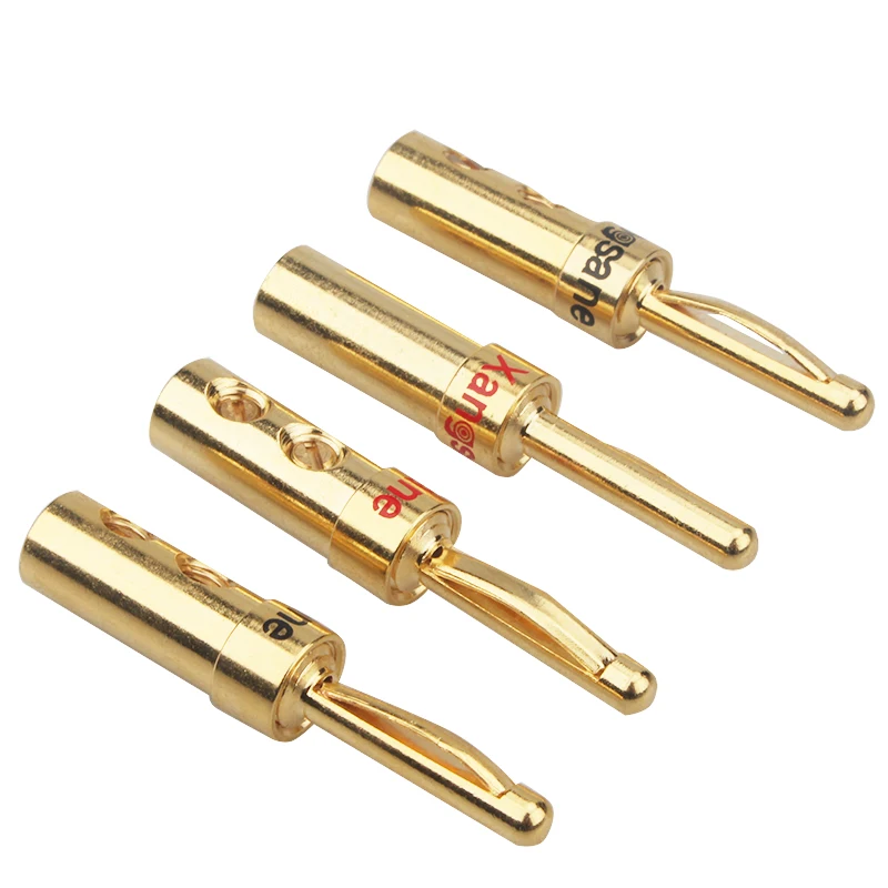 

Pure Copper Plated Banana Plug Connector Single Side Screw Audio Adapter For Speaker Cable