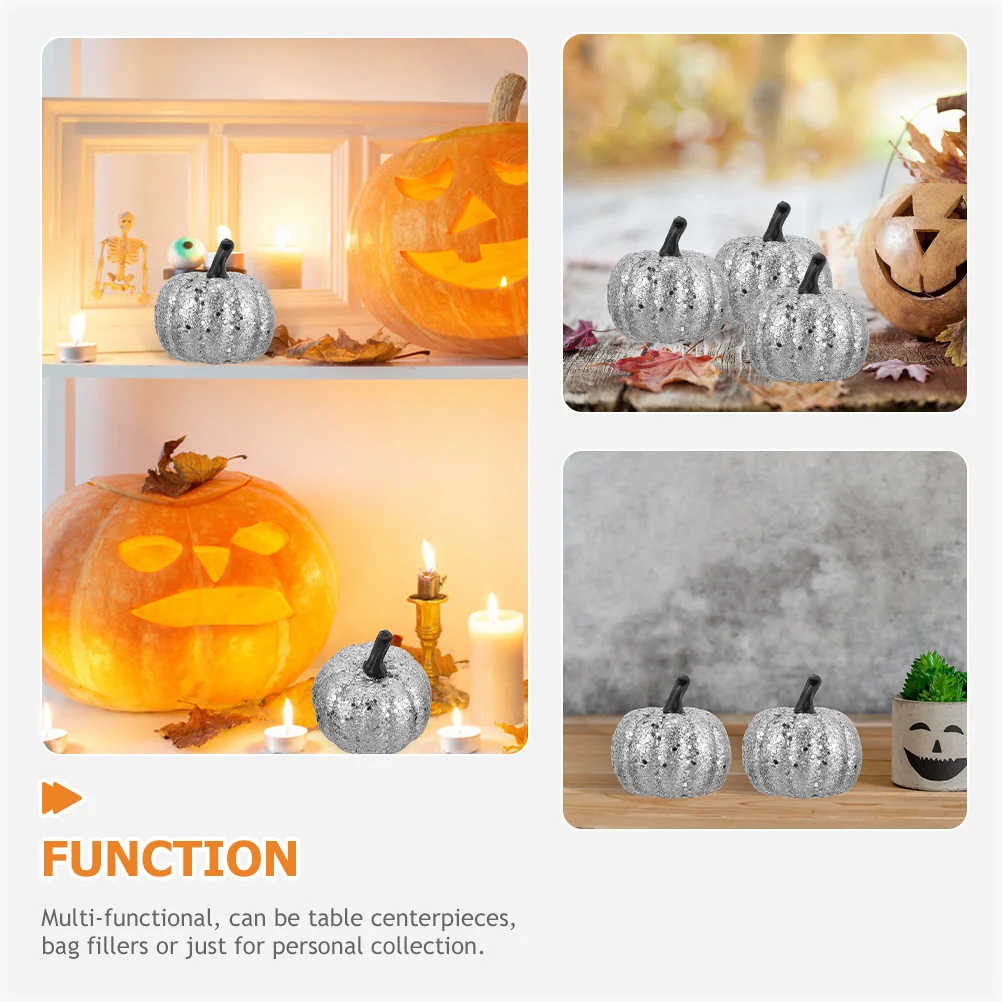 

10Pcs Halloween Artificial Foam Pumpkins Miniature Fall Decorations Safe Table Centerpiece Gift Ideas Halloween Pumpkin
