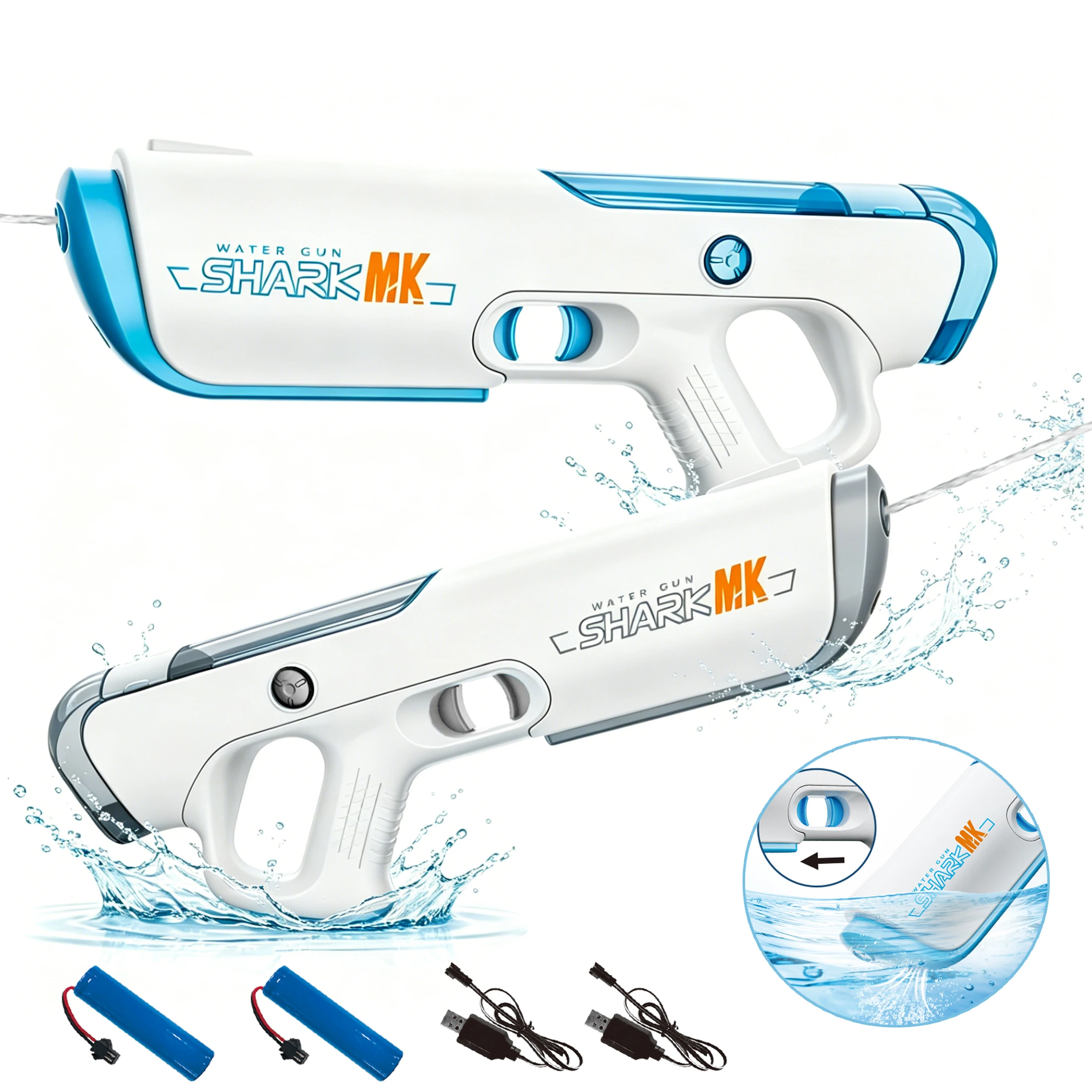 Electric Water Gun for Adults Kids Charging Automatic Powered Squirt Gun,Powerful Shooting Long Range Outdoor Water Blaster Toys