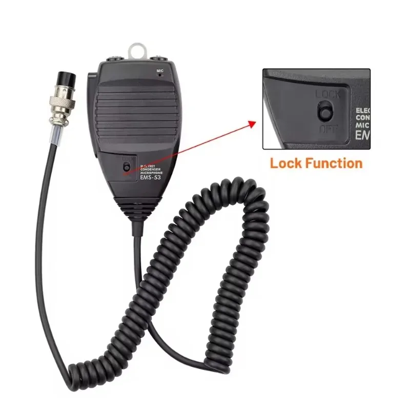 Alinco Mobile Hand Microphones EMS-53/57 8pin DTMF Handheld PPT Mic for DR-03 DR-06 DR-135 DR-235 DR-435 DR-635 Walkie Talkie