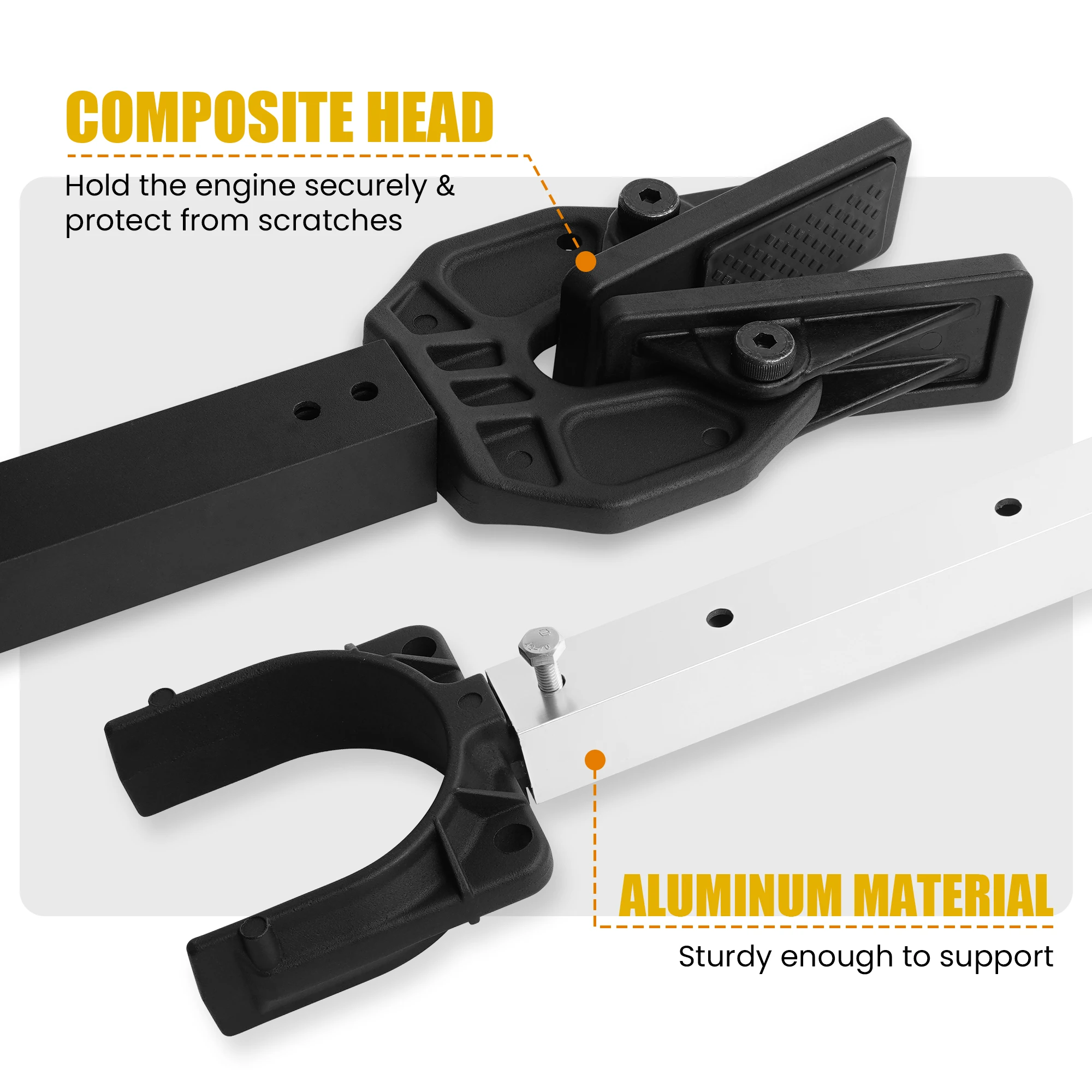Adjustable Shock Absorber Boat Transom Saver with Composite Heads Engine Securing Rollers & Trailer Brackets Boat Accessories