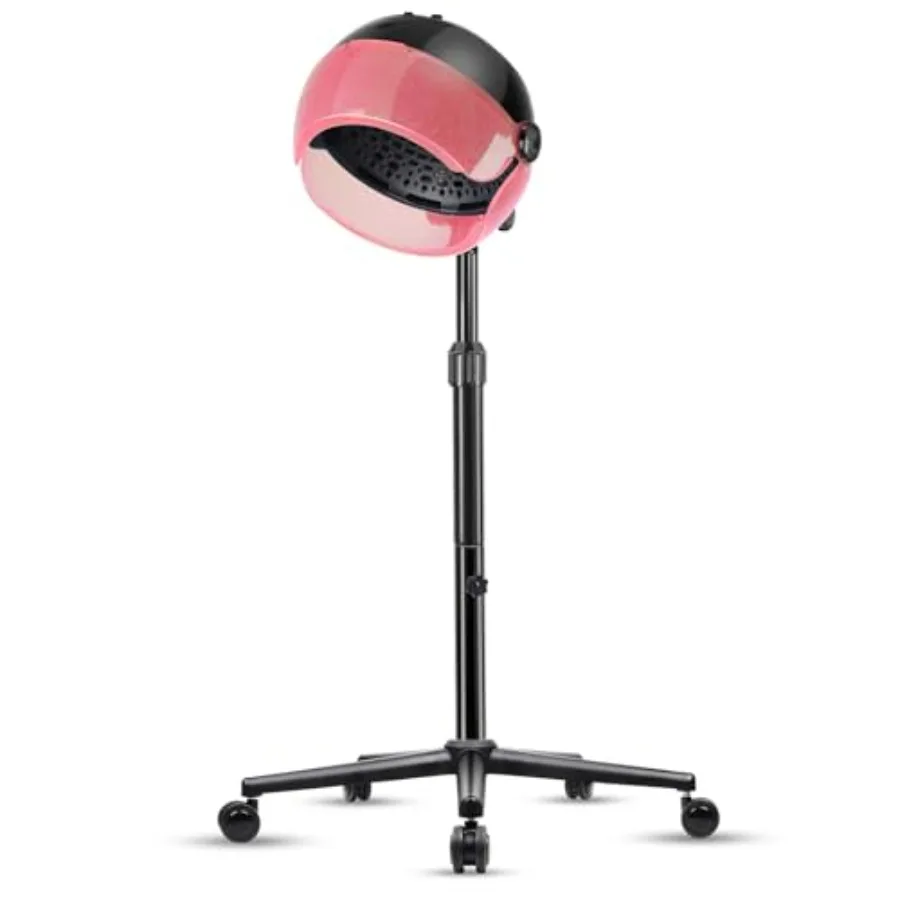 

Hooded Hair Dryer Professional Standing Hair Dryer with Time Setting Touch Controls 3 Temperature Settings Black for Salon and