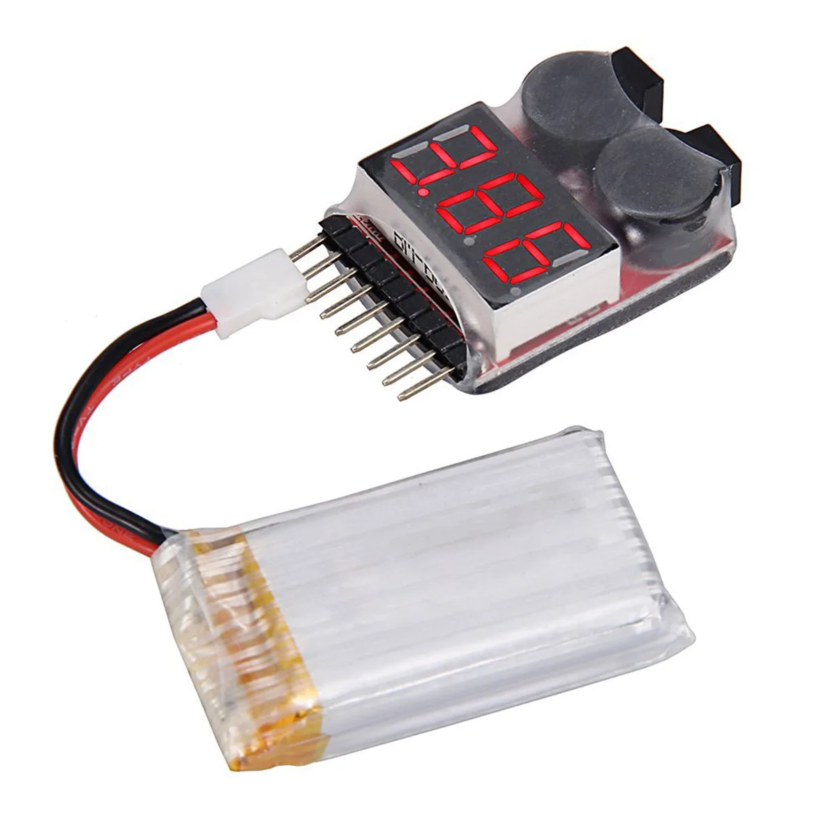 

Voltage Monitor Lipo Tester Lithium Checker Low Alarm Core Detection Reverse Protection Indicator