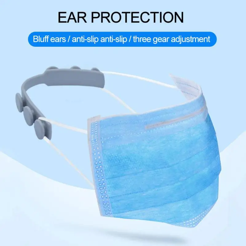 2PCS Face Shield Ear muffle Artifact Face Shield Rope TPU Extension Buckle Silicone Mask Ear Protector Cycling Equipment