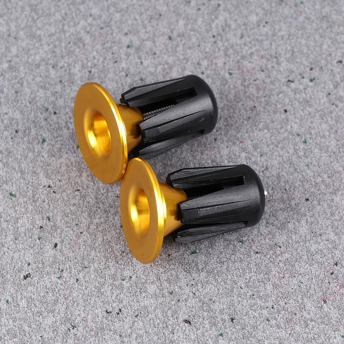 

1Pair Bike Handlebar End Plug Aluminum Alloy 22-24mm Durable Grip Suitable Mountain Road Folding Bike Accessories Golden Color
