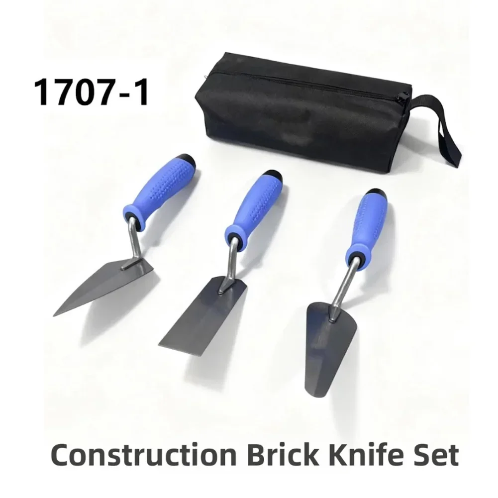 Three Piece Plastering Knives Set Featuring Ergonomic Handles and Carbon Steel for Efficient Garden Renovation and Repairs