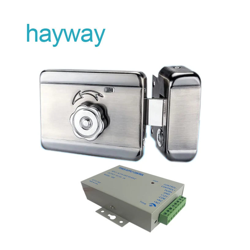 High grade anti-theft electronic lock suitable for wooden or iron doors+12V3A dedicated unlocking power supply