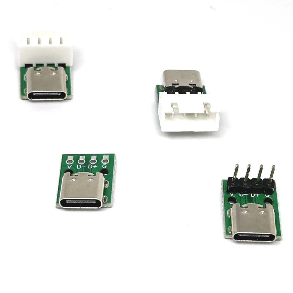 10/5/1pcs TYPE-C USB 3.1 Type C Connector 16 Pin Test PCB Board Adapter 16P 4P Connector Socket For Data Line Wire Cable Transfe