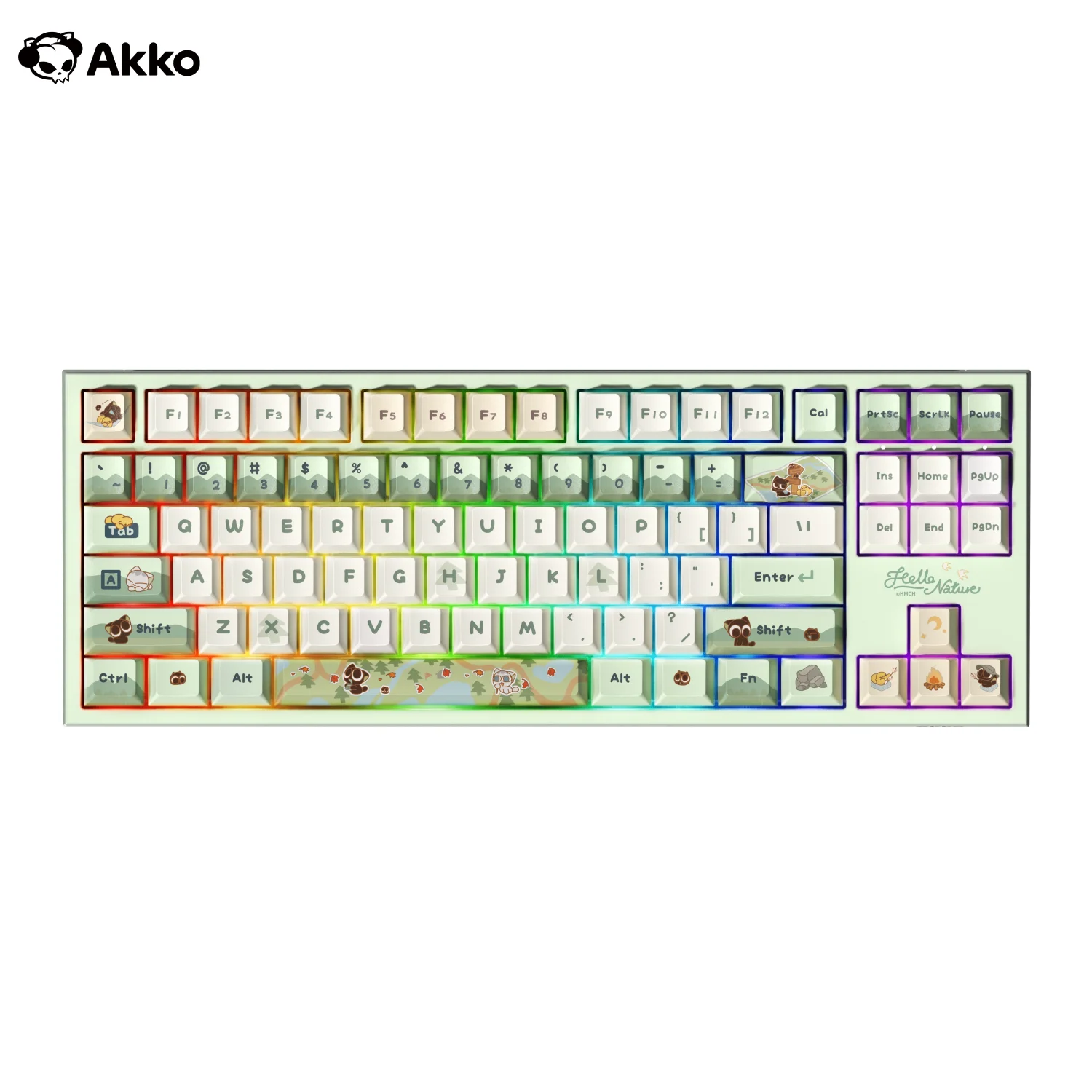 Akko 5087 V5 Wireless Mechanical Keyboard The Legend of Hei 88 Keys TKL Hot-swappable ARGB 8K Wireless Custom Gaming Keyboard