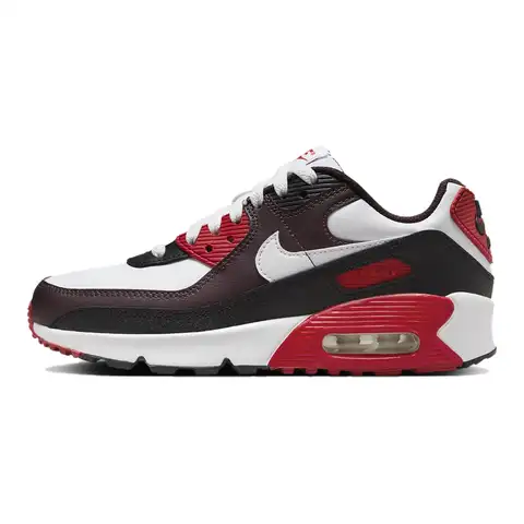 Nike Air Max 90 GS Burgundy Crush University Red Sneakers Black White HF6358-600