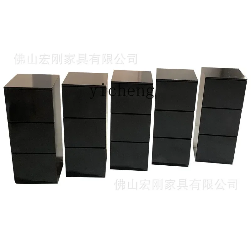 Zc Tool Cabinet Black Beauty Cabinet with Drawer Simple Hair Cutting Cabinet