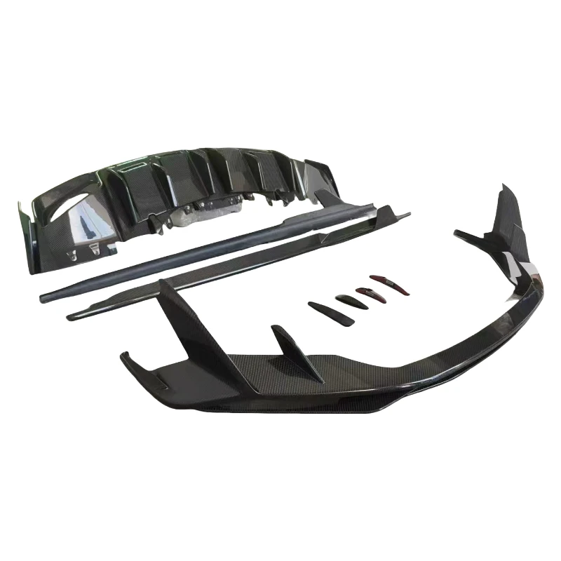 

Подходит для Audi R8 2022-2024, обвес из углеродного волокна, передний бампер, вентиляционное отверстие, сплиттер, задний диффузор, боковая удлинительная юбка