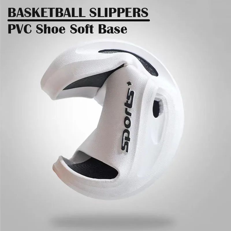 Trendy Basketball Slippers for Men in Summer Outdoor Sports Wear Anti Slip PVC Odor Resistant Sandals Basketball Slippers