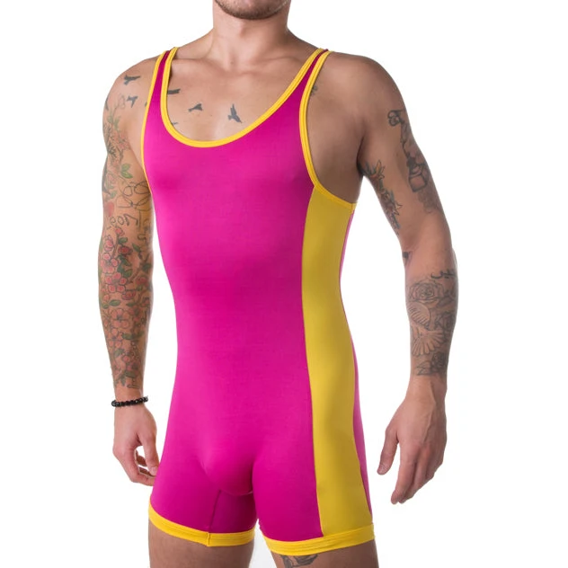 Solid Color Classic Style Wrestling Singlet Bodysuit Leotard Outfit Weightlifting Underwear GYM Triathlon PowerLifting Skinsuit