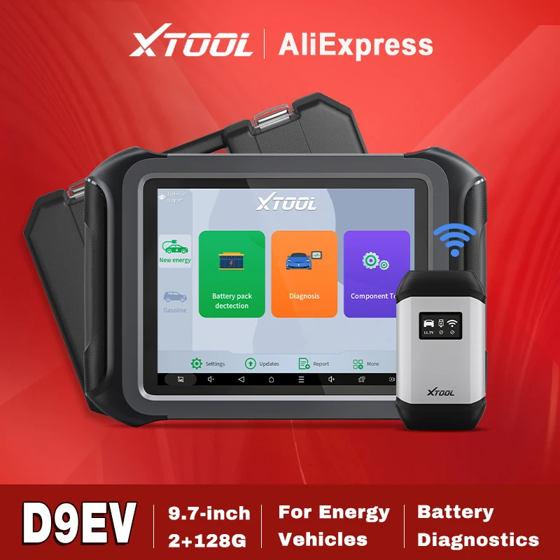 XTOOL D9EV Electric Auto Diagnostic Scanner High Voltage System Battery Pack Analysis 42+ Resets Diagnostic Tools For Tesla BYD