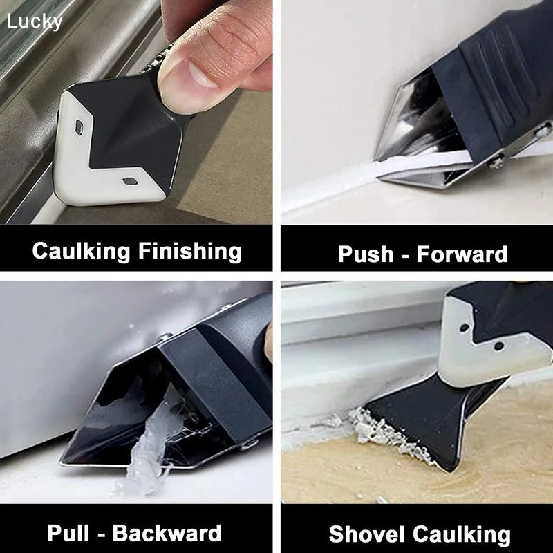 1Set Multifunction Coner Caulking Tool Silicone Scraper Glue Remover Knife Angle Beauty Crevice Spatula Tool Grout Scraper