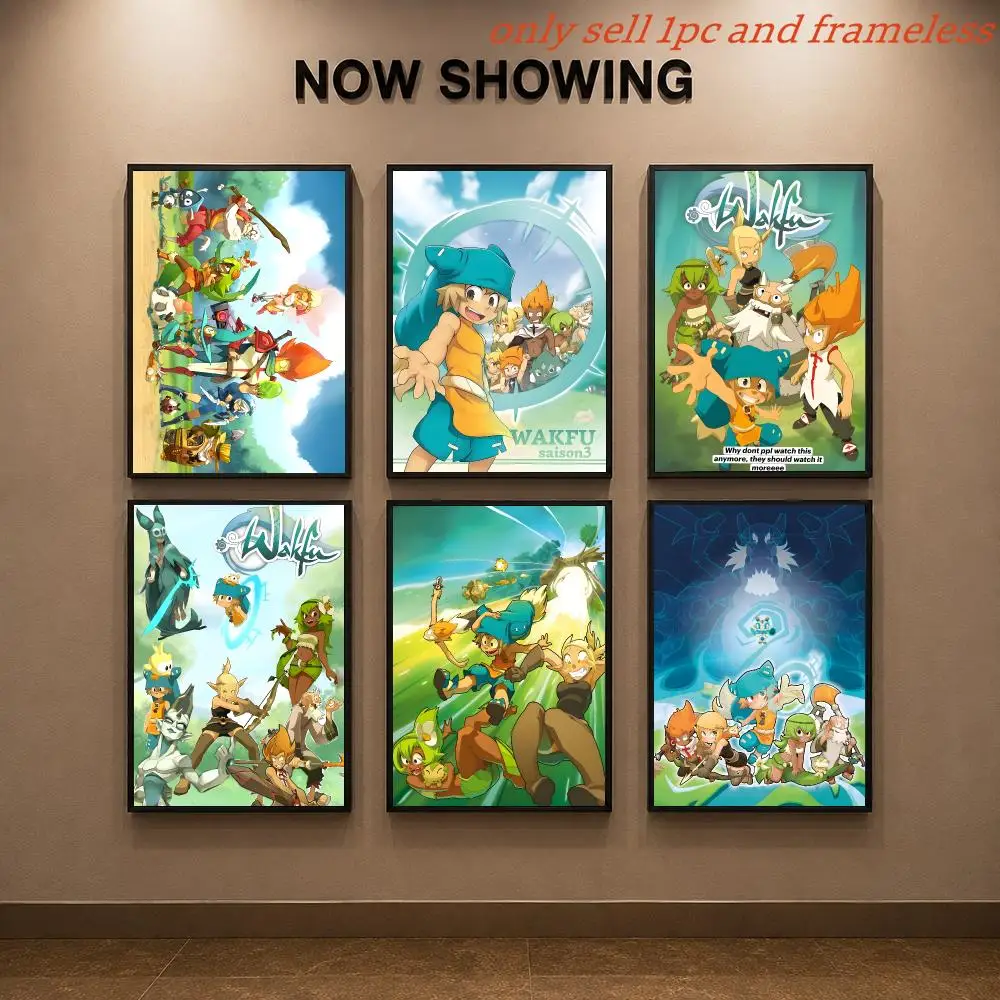 MMORPG Game Internet W-Wakfu Poster Painting Prints Wall Art Picture Film Room Home Bar Cafe Decor Mural