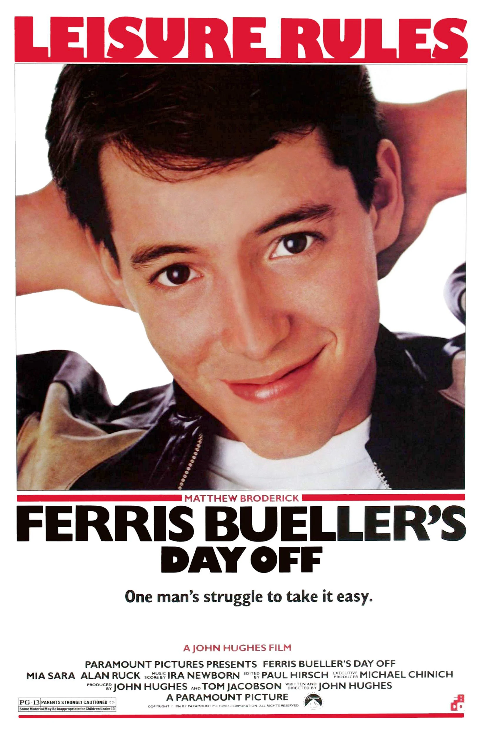 Movie Ferris Bueller's Day Off (1986) Wall Poster Wall Art Rome Decoration