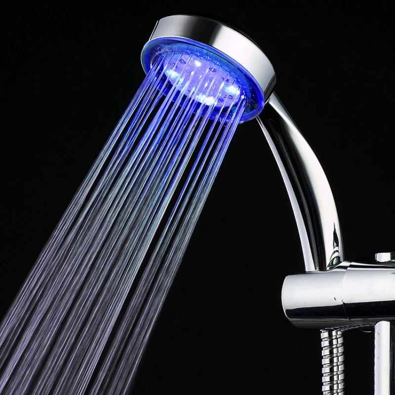 LED 7 Colors Shower Head Automatically Color-Changing LED Shower Light Water Saving Shower Head Bathroom Accessorries