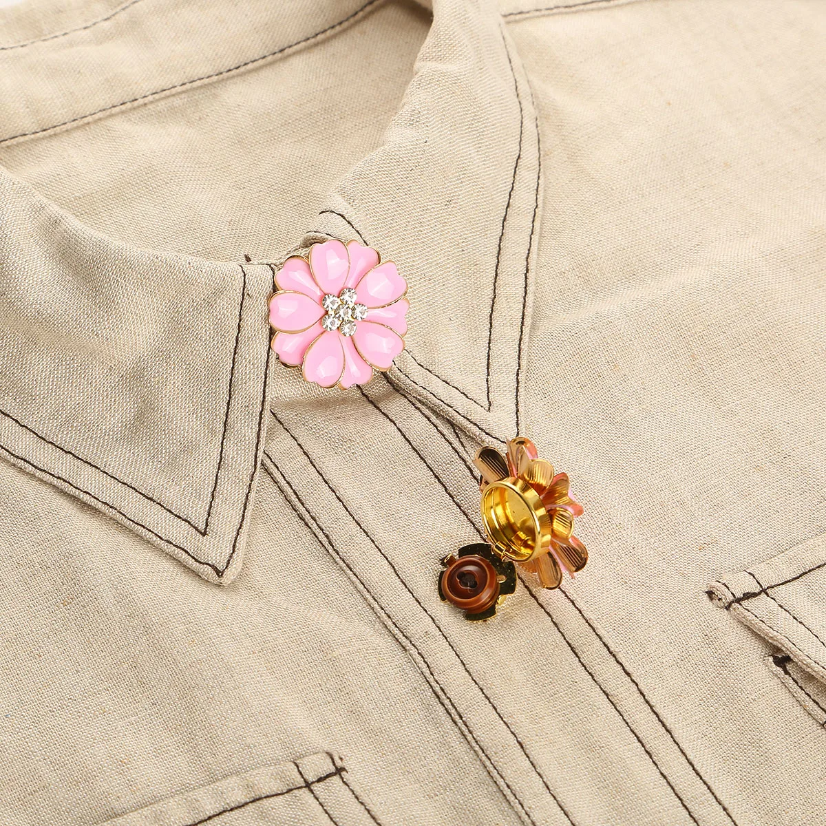 

2pcs Button Covers for Shirt Cute Cuff-link Clips Metal Cufflink No Sewing Flower Sleeve Button Clothing Accessory Cover Gift