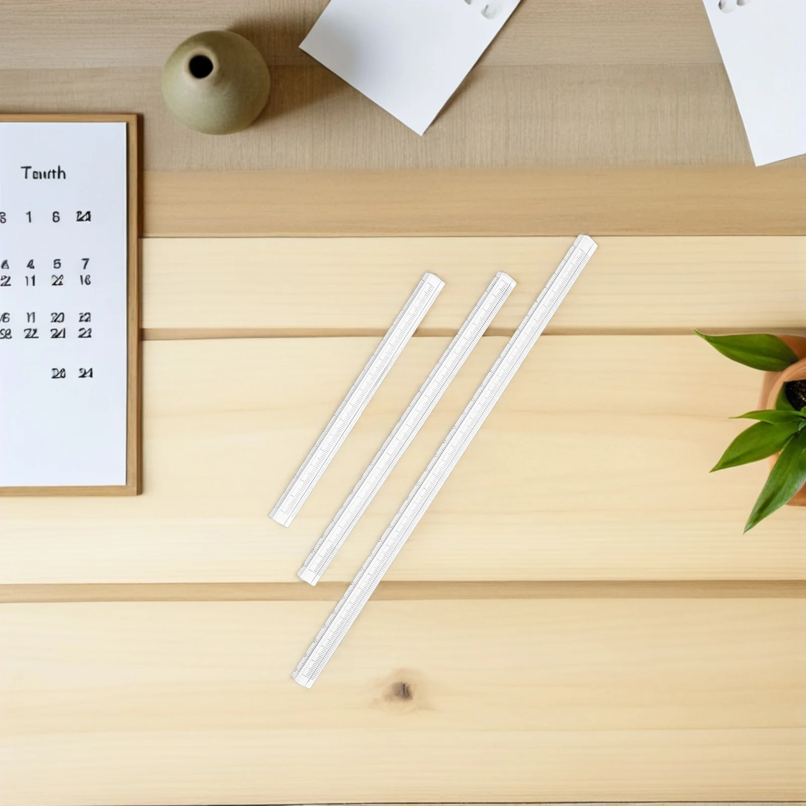 

3Pcs Transparent Straight Rulers Set Portable Lightweight Acrylic Drawing Accessories for Students Architects Designers Precise