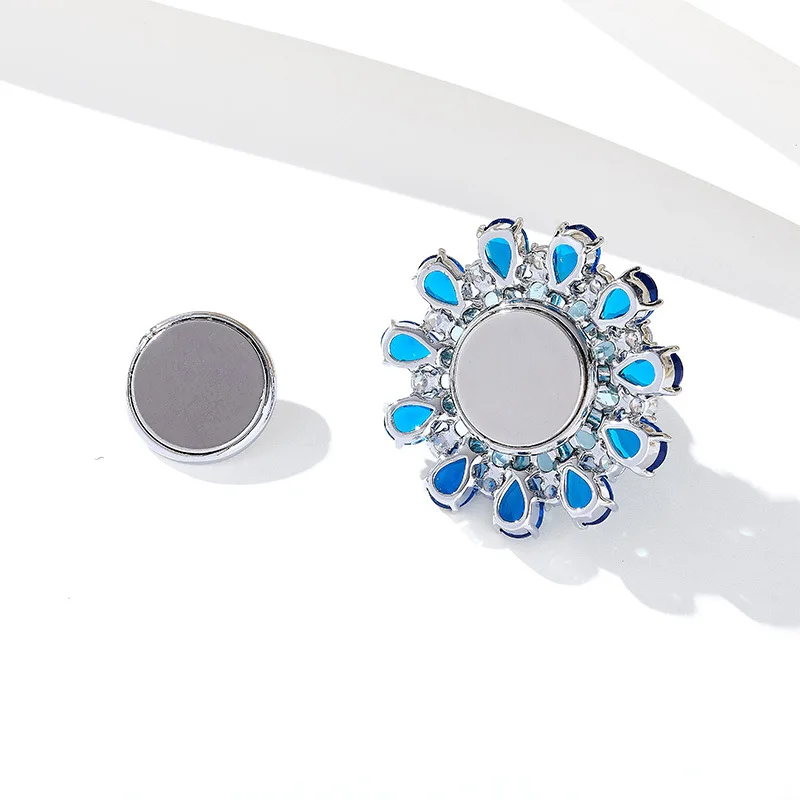 Высококачественная брошь с блестящим цирконом и подсолнухом, модный и элегантный вечерний аксессуар для женщин
