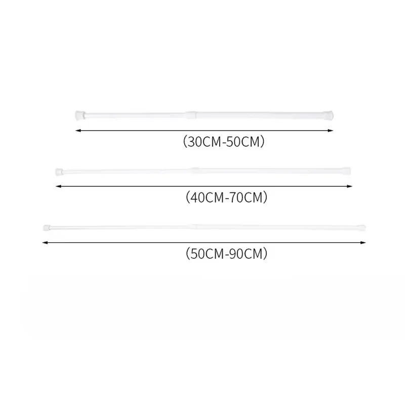 Multi Purpose Spring Loaded Extendable Telescopic Net Voile Tension Curtain Rail Pole Net Rods