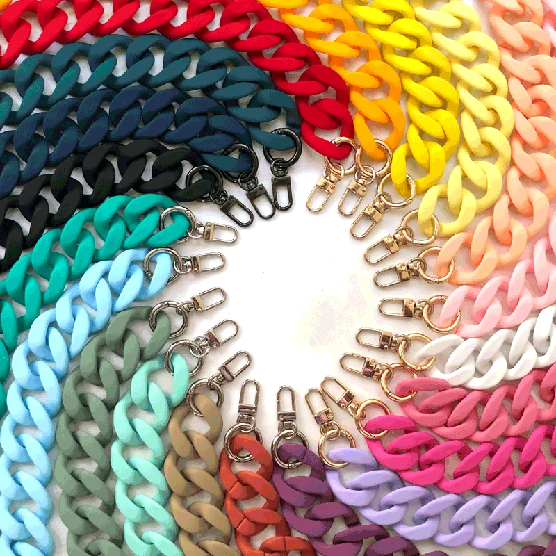 120com Ketting Acryl Damestas Kettingstrip Riem Schouder Brede Accessoires Handgemaakte Kleurrijke Diy