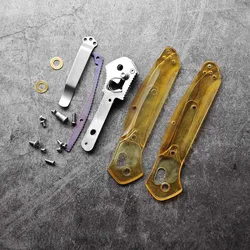 1 Full Set Custom Made PEI Scales ULTEM Handle Scale with Clip for Benchmade 940 Osborne
