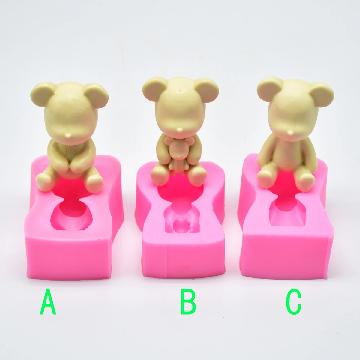 

Bear Shape Silicone Molds Cake Decorating Tools Baking Mold Dessert Chocolate Fondant Mold (Pink, Ramdom Style)