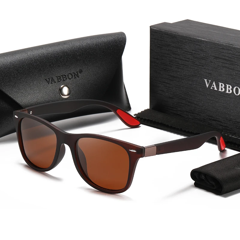 نظارات Vabbon Classy الكلاسيكية للرجال نظارات شمسية مستقطبة عصرية للاستخدام الخارجي مضادة للأشعة فوق البنفسجية للقيادة وصيد الأسماك، هدية مميزة P061
