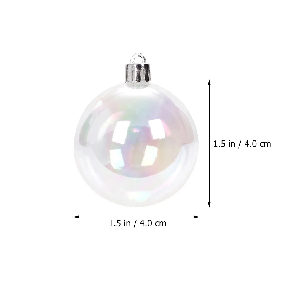 12PCS คริสต์มาส Bubble Pearl สีสันตกแต่ง naments Fairy เค้กงานแต่งงานต้นไม้ naments แขวนลูก Xmas