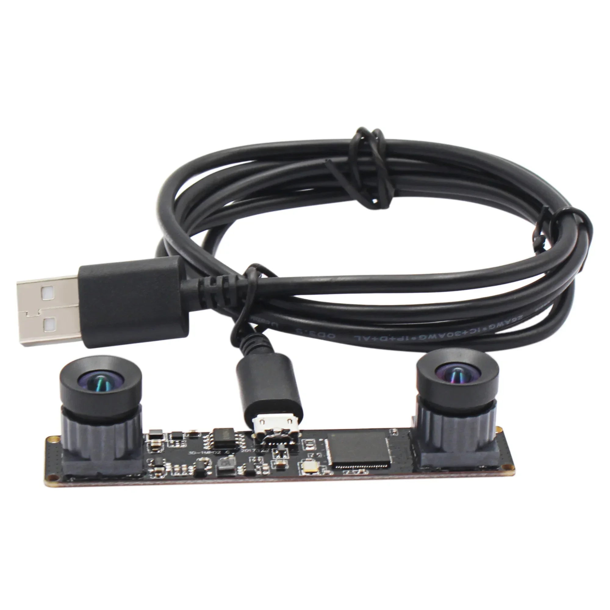 2026brand new  ELP 1.3megapixels OV9715 MJPEG 60fps Dual Lens PCB Board OEM Synchronous Stereo Camera USB For Robot VR Camera