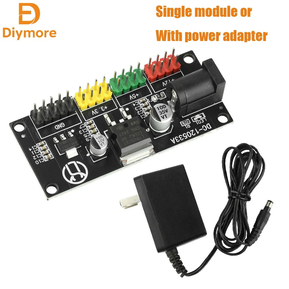 DC-DC 12V zu 3,3V 5V 12V Multi-Ausgangs-Spannungsumwandlungsmodul, Leistungsmodul 100-240V, Einzelmodul oder inklusive Netzteil