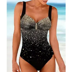 Grand maillot de bain une pièce pour femme, maillot de bain grande taille, fermé, corps, bain, piscine, vêtements de plage, été