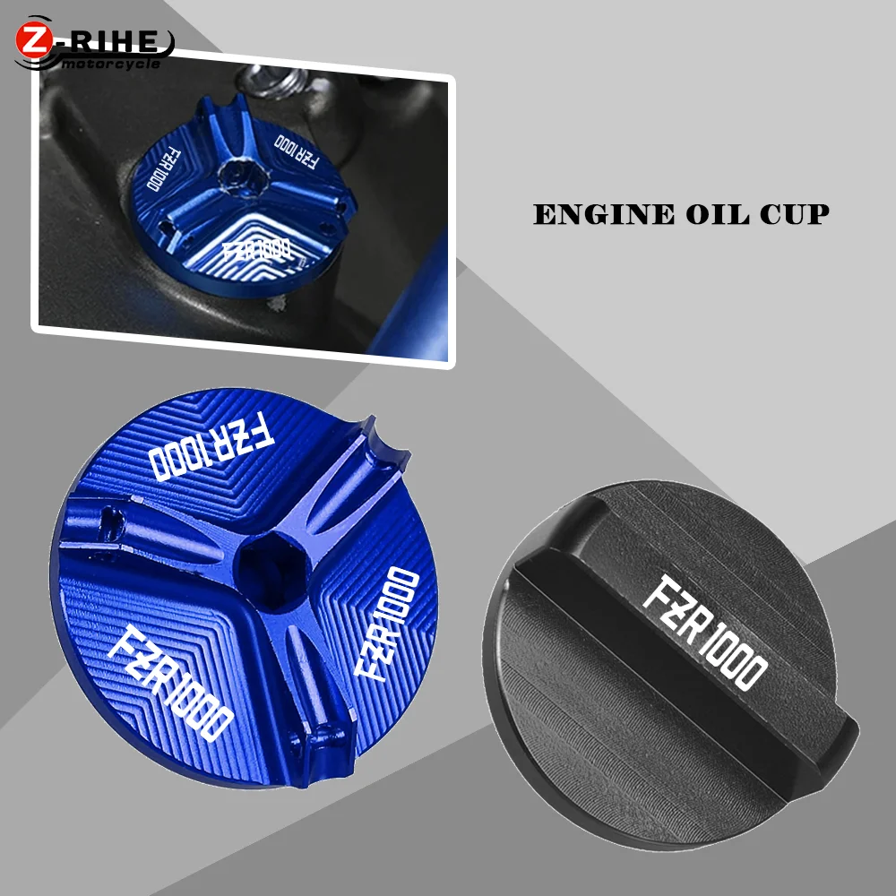 Motorcycle M27*3.0 Engine Oil Filler Cap Plug For YAMAHA FZR1000 FZR 1000 1989 1990 1991 1992 1993 1994 1995 Decorative Cover