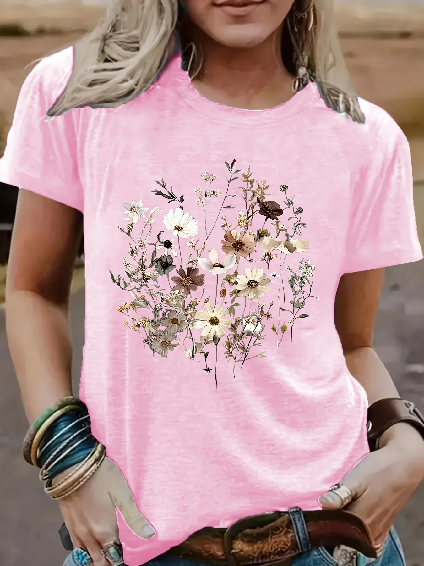 

Повседневная женская одежда, уличные футболки, эстетичная одежда, футболка с круглым вырезом - модный женский принт, женский Harajuku с коротким рукавом