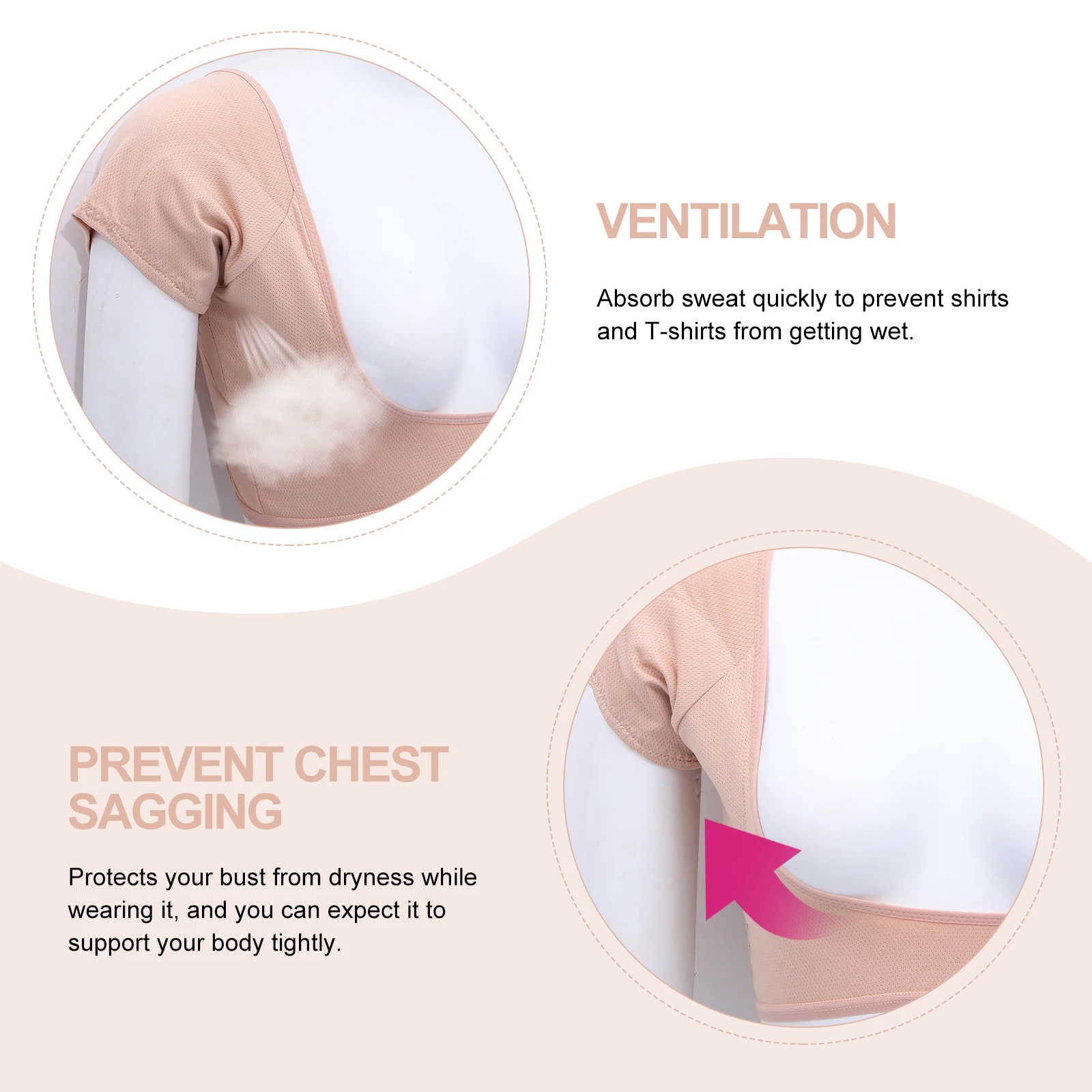 

1pc Underarm Sweat Pads Armpit Shield Vest Ladies Girls Absorbent Quick Dry Clothing Accessories Summer Wardrobe Essential
