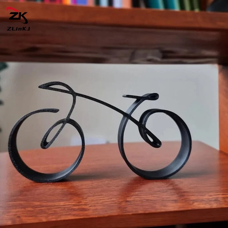 1pc Black Minimalistic Bike Wire Sculpture Wireframe Style Bike Decor Acrylic Stylish Home Decor Durable Bicycle Wall Decor