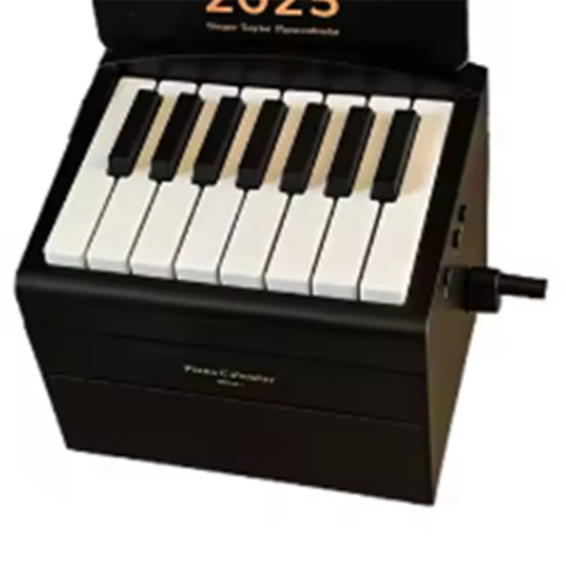 A34M-2025 Piano Calendar Piano Calendar Aesthetic 3D Calendar Piano Playable USB Charging Gift Office With Popular Songs