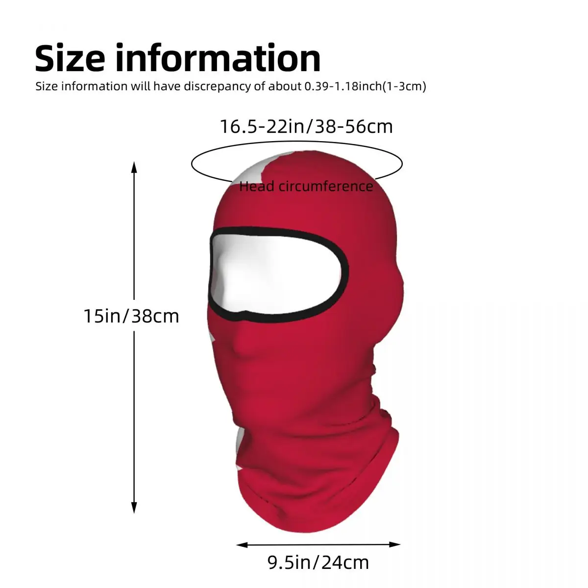 Bahrain Flag Balaclava Full Face Mask Breathable Motorcycle Winter Warm Full Cover Caps Neck Windproof Dustproof Cycling Caps