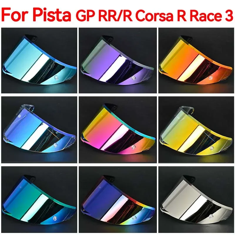 Pista Helmet Visor Motorcycle Helmet Lens Visor Helmet Glasses Lens Full Face for Pista GP RR R Corsa R Race 3 Red Photochromic