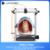 ANYCUBIC Kobra 3 Max AE Version Multi-Color 3D Printer Max 600mm/s Print Speed Large Build Size 500*420*420mm Smart APP Control
