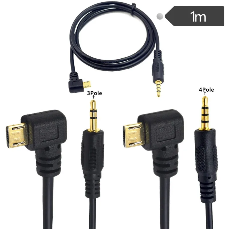 Gold Plated Micro USB To Headphones Car USB To 3.5MM Male Audio Adapter Cable Mobile Phone Audio Cable
