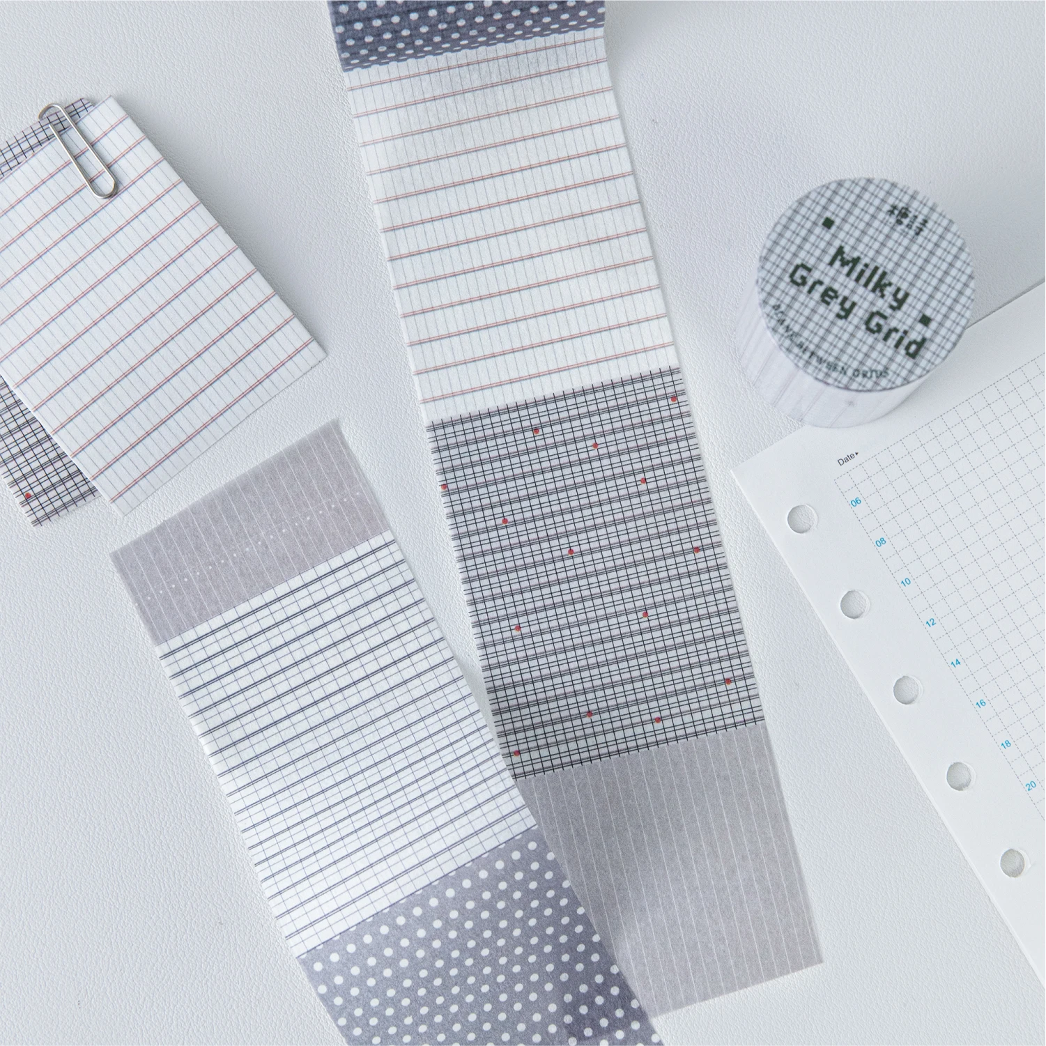 50mm*2m Basic grid horizontal line Tapes Sticker Creativity Scrapbook Hand Account Adhesive hand made Diy Junk Journal Supplies view 2